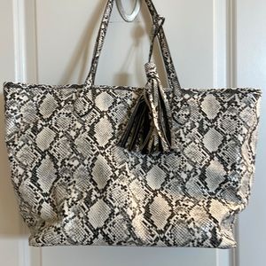Steve Madden snake skin bag with matching clutch-new